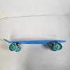 Image 1 : 22" Blue Plastic Cruiser Skateboard With Teal Light Up LED Wheels