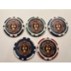 Image 1 : Limited Edition LORD OF THE RINGS Clay Poker Chip Set - Mint Condition - Complete Set 5 Chips