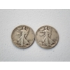 Image 1 : 2 United States Walking Liberty Half Dollars: 1918 & 1944