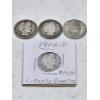 Image 1 : Four 90% Silver U.S. Barber Quarters ~ $1 Face Value