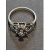 Image 1 : Size 4.5 Unique Silver Tone Ring 
