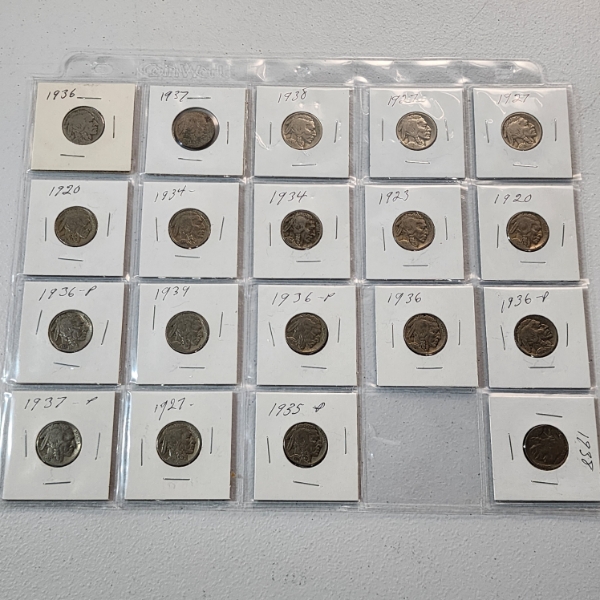 $0.95 Face Value of Assorted Years Buffalo Nickels 