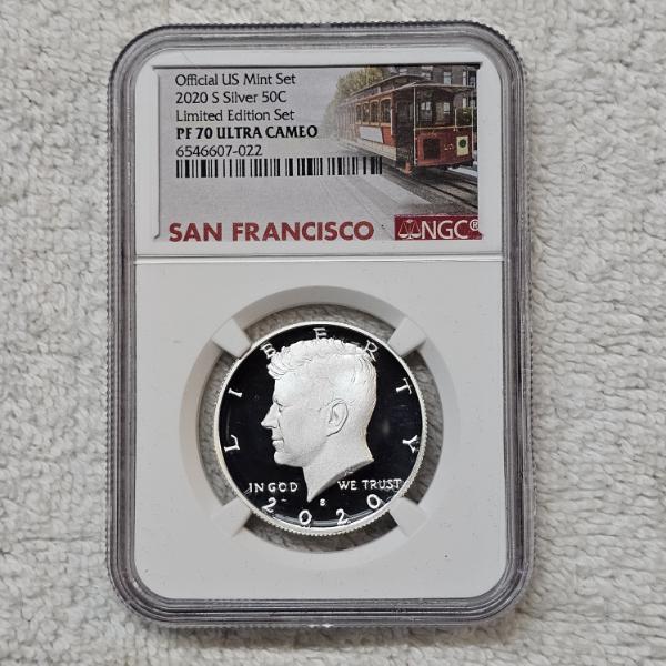 2020-S Limited Edition Set .999 Fine Silver Kennedy Half Dollar graded PF 70 Ultra Cameo by the NGC