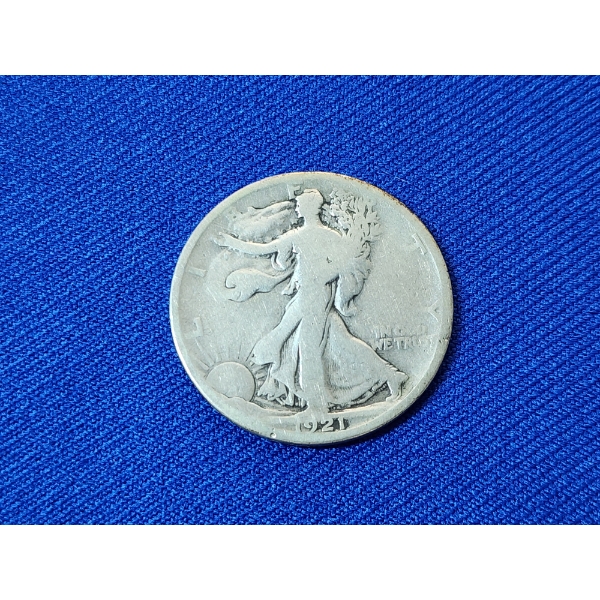 Key Date! 1921 Walking Liberty 90% Silver Half Dollar *Very Low Mintage: 246,000*