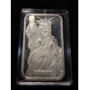 Image 2 : Nice .999 Fine Silver One Troy Ounce Bar Ft. Statue of Liberty Motif by JM - Encapsulated