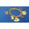 Image 3 : Gold Filled Charm Bracelet With Miscellaneous Charms 