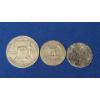 Image 3 : 1954 Franklin Silver Half Dollar, 1935 Silver Washington Head Quarter & 1908 Silver Barber Quarter