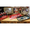 Image 1 : Coca Cola "COKE" - 6 Pc Tray Lot & Vending Machine Wave Decal (NOS) - See Pics