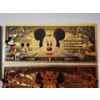 Image 2 : Novelty Collector's Set of Six Disney 24K Gold Foil Notes ft. Mickey Mouse and Friends 