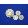 Image 4 : United States 90% Silver Coins: x3 Mercury Dimes & 1951 Franklin Half Dollar FV: $0.80