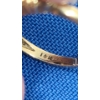 Image 5 : 10K Gold Women's Ring With Dark Stone - Size: 6 - Weight: 2.8g