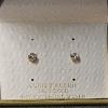 Image 2 : BEAUTIFUL!!! Pair of Primrose 18kt Gold Plating/Sterling Silver Base Cubic Zirconia Stud Earrings