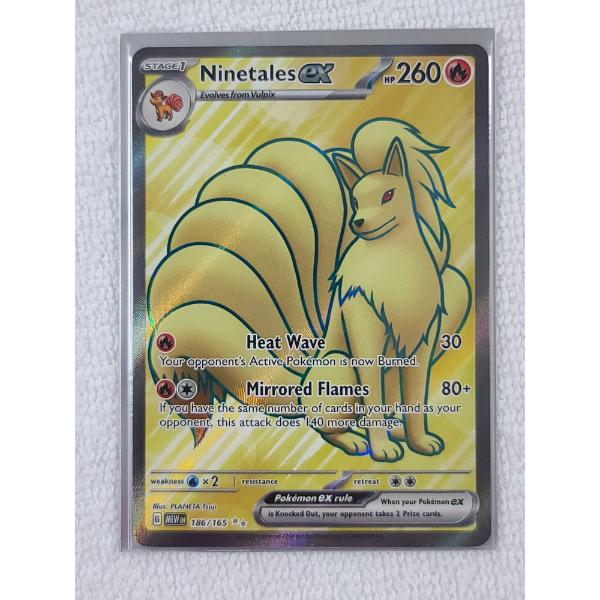 Pokemon 151 Ninetales Ex 186/165 Near Mint Trading Card