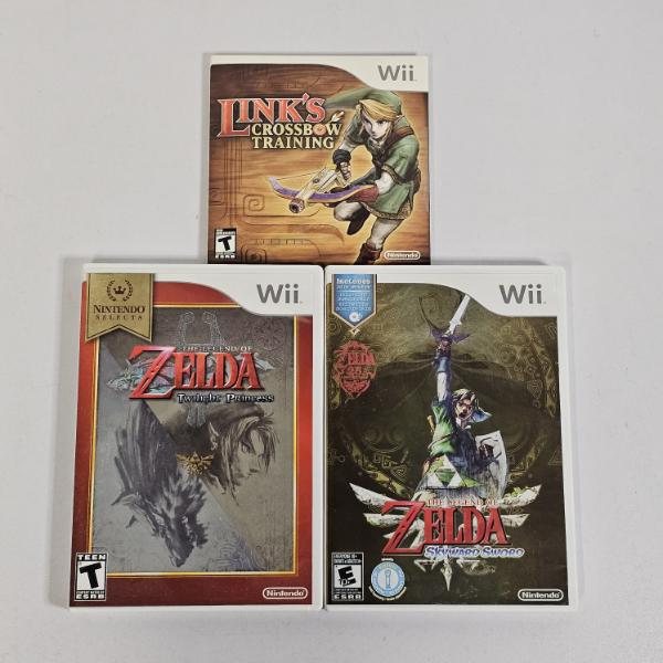 LINK LOT!!! Three Nintendo Wii The Legend Of Zelda Video Games