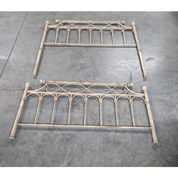 Like New! Gorgeous Queen Size Antique Finished Metal 61'' Wide & 54'' Tall Headboard And 61'' Wide &