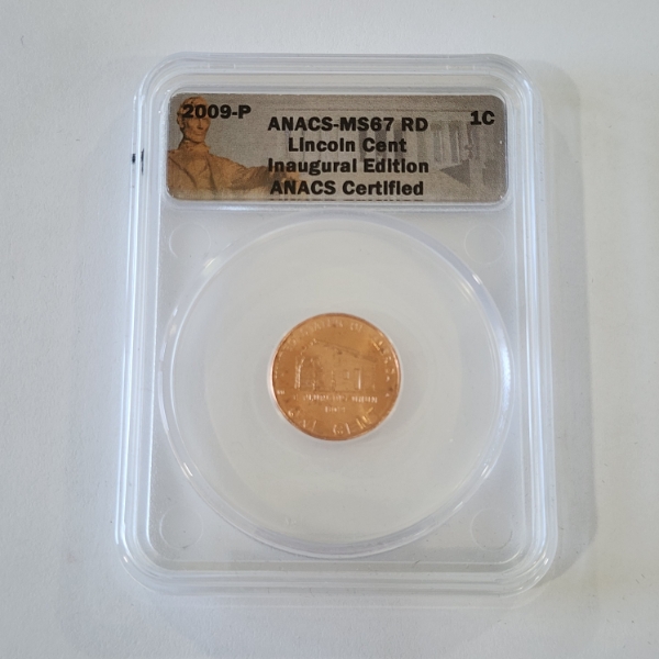 2009-P ANACS MS67 RD Lincoln Cent Inaugural Edition