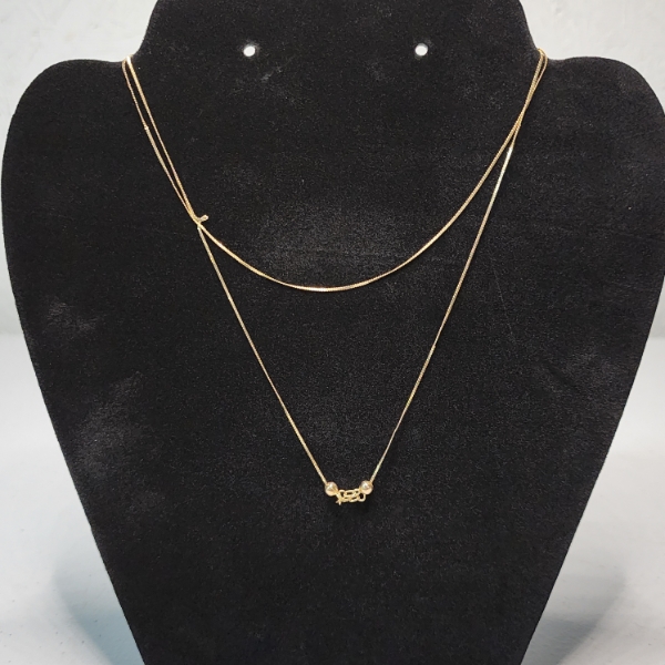 14K Yellow Gold Necklace - Total Weight: 1.6g