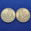 Image 2 : Two 1921 Silver Morgan Dollars - 90% Silver United States Coins 