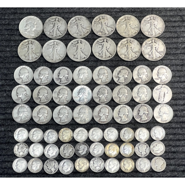Lot of Assorted 90% Silver U.S. Coins - $15 Face Value