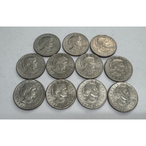 United States 1979 Susan B. Anthony Dollar Coins - Face Value $11.00- Beautiful Condition!