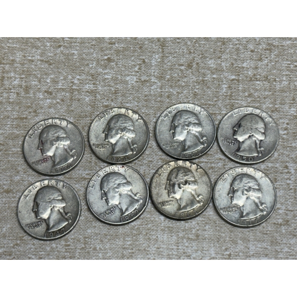 90% Silver U.S. Quarters - FV $2.00 - Various Years