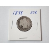 Image 1 : 1898 Barber Quarter - 90% Silver U.S. Coin 