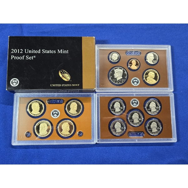 2012- S United Staes Mine Proof Set: 14 Coins w/ Original Box & COA