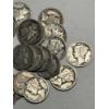 Image 2 : Lot of 30, 90% Silver Assorted Year Mercury Dimes, FV $3.00