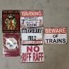 Image 1 : Vintage Metal Tin Signs, Wall Decor, Set Of 6, 8"x12"