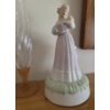 Image 3 : PICKUP IN CANTON - Pretty Mother And Children Music Box Figure, Pink Accent Glass Vase, & Vintage Ba