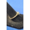 Image 3 : Vintage 14K Gold 3 Stone Diamond Ring - Cut Band - One Diamond Is Missing - Weight: 1.9g