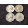 Image 3 : Four Beautiful 90% Silver Washington Head Quarters - $1.00 Face Value in Higher Grade 90% Silver