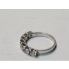 Image 3 : Beautiful 14K White Gold Ring with Gemstones - Size 6.5 - 2.4g