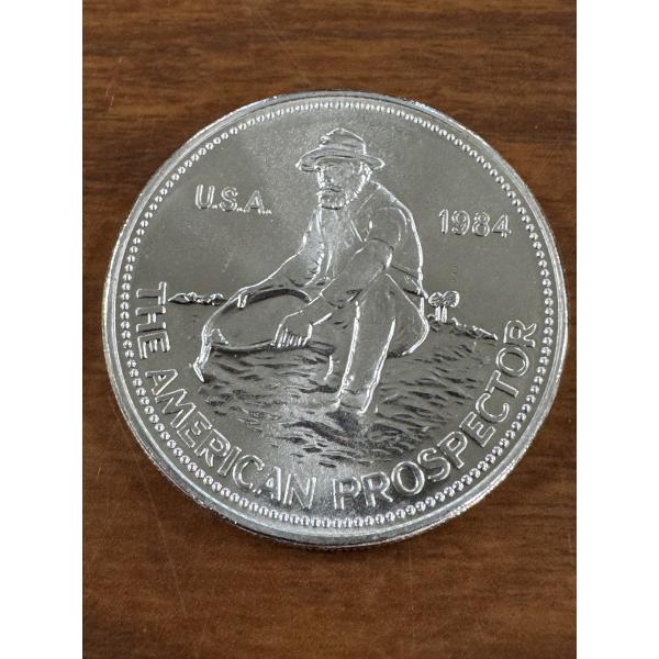 1984 Engelhard The American Prospector .999 Fine Silver Troy Oz Coin - Mint