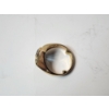 Image 5 : 10K Gold Ring with Large Topez and Diamond - Size 8 - Total Weight: 6.2g