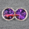 Image 1 : 2 Coin Infinity Case W/ 2 Ounces of .999 Fine Copper Colorized FT. Glowing Hot Rod Design 