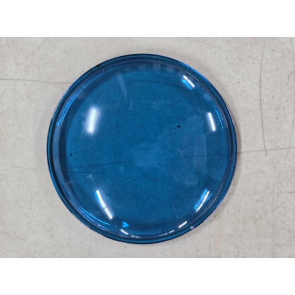 Cobalt Blue 6.5'' Vintage Glass Rail Road Lens