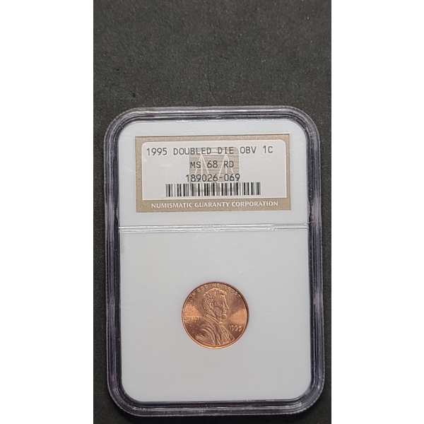 NGC 1995 Doubled Die Obverse MS 68 RD Lincoln Cent