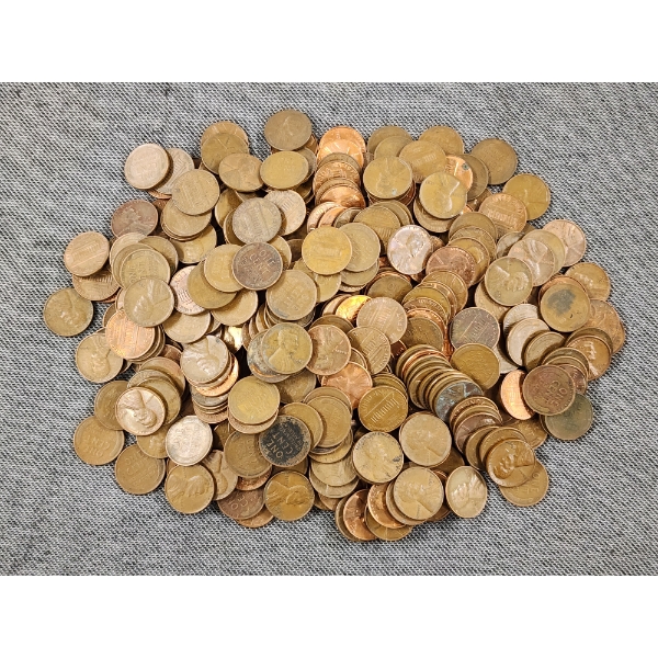 HUGE 1170 GRAM ASSORTMENT of UNSEARCHED United States Pennies Including Wheats & Coppers!