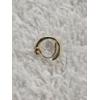 Image 2 : 10k Yellow Gold Peridot Open Circle Dangle Earrings and 10k Gold Huggie-Style Hoop Earring .8g total
