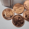 Image 3 : Tube Of (20) 1 ADVP Ounce .999 Fine Copper Rounds With Assorted Motifs