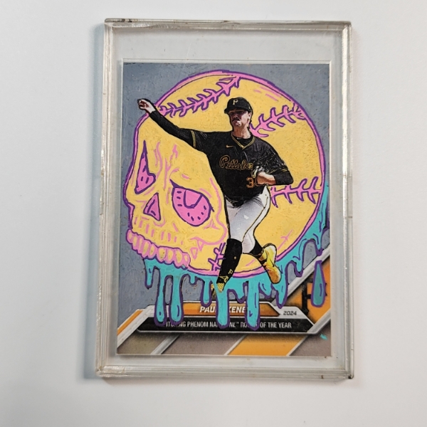 Paul Skenes Pittsburgh Pirates Artist-Signed Custom 1 of 1 Art Card 