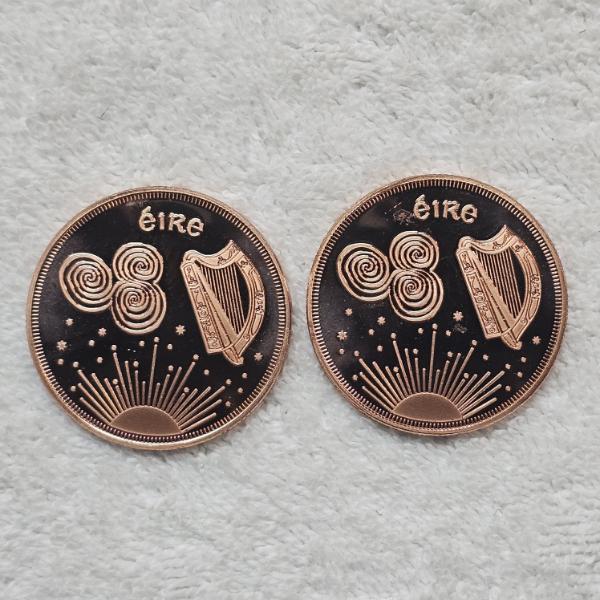 Two Matching Éire Irish Celtic Tree Of Life One Ounce .999 Fine Copper Art Rounds