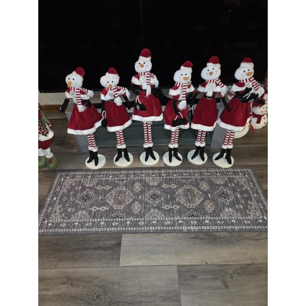 Six Cute Snow Lady Fabric Decorations