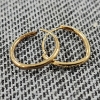 Image 1 : 10K Yellow Gold Endless Sleeper Hoop Earrings Weighing 0.3 Grams