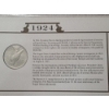 Image 10 : Two U.S. Silver Peace Dollars & Stamps in Display Cards & Protective Binder Page - 1924 & 1925