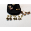 Image 5 : Gold-Tone Sterling Silver Jewelry: Opal Ring, 6 Pairs of Stud Earrings - Total Weight: 8.5g