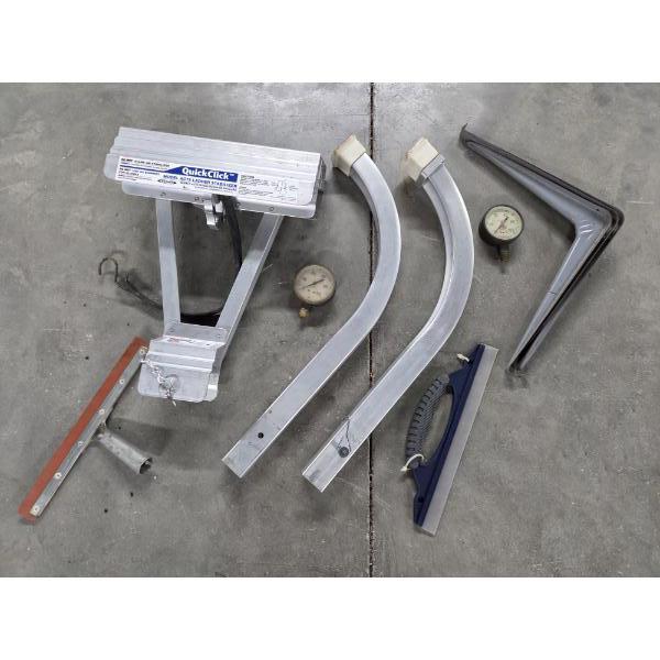 Aluminum Ladder Stabilizer, Vintage Gauges, And More