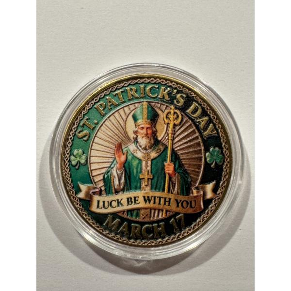 St. Patrick’s Day Lucky Clover Challenge Coin - Irish Lucky Coin - Mint Condition