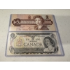 Image 1 : 2 - Canadian Paper Bills - Bank Of Canada In Protective Holders - Exceptional Bills